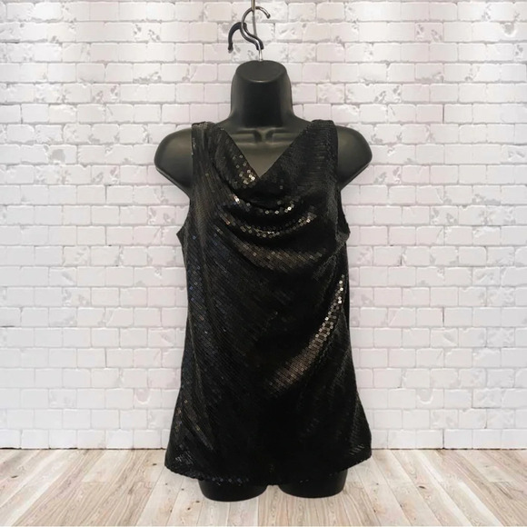 Talbots Black Sequin Tank Top-maybe worn once - Picture 1 of 9